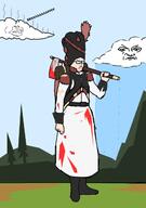 anger axe bearskin boot boots chud cloud glasses meximutt napoleon napoleonic_war plume punisher_face rain shako_hat skirt tree uniform variant:chudjak variant:meximutt // 450x641 // 110.0KB