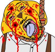 blood clothes dead dog glasses gore gunshot gunshot_wound hanging janny open_mouth rope soyjak stubble suicide suspenders variant:bernd yellow_skin // 631x591 // 155.7KB