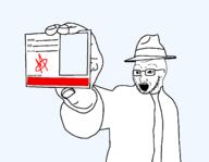 M_(Band) Robin_Scott artist:Keys card clothes fedora hand open_mouth soyjak suit template variant:soyak // 1393x1080 // 59.9KB