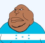 brown_skin closed_mouth countrywar fat flag flag:honduras honduras obese soyjak stubble transparent_background variant:meximutt // 888x849 // 28.8KB