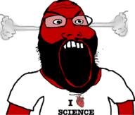 angry balding beard clothes fume glasses merge open_mouth red_skin series:fusionjaks subvariant:science_lover2 variant:markiplier_soyjak2 // 996x847 // 156.7KB