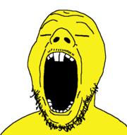 asian closed_eyes open_mouth small_eyes soyjak stubble variant:isaac yellow // 533x567 // 25.5KB