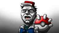 accessory ash_ketchum clothes cobsontalks glasses hair hat open_mouth pokemon shading soyjak stubble thumbnail variant:ethanjak youtube // 1920x1080 // 1.7MB