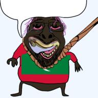 bloodshot_eyes brown_skin brown_troonjak clothes crying flag:maldives open_mouth rope series:coonfags soyjak speech_bubble_empty suicide tongue transparent_background variant:bernd // 1600x1600 // 415.2KB