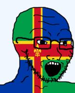 british england flag flag:lincolnshire fleur-de-lys glasses hair lincolnshire looking_to_the_right open_mouth soyjak stubble teeth united_kingdom variant:soyak // 644x800 // 23.4KB