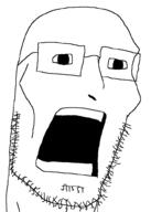 anime glasses open_mouth stubble variant:kimurajak // 712x997 // 18.6KB