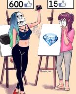 2soyjaks arm artist clothes coal deformed drawn_background facebook female gem glasses hand holding_object instagram leg meme mustache phone sad selfie smile soyjak stubble subvariant:emmanuel subvariant:wholesome_soyjak variant:gapejak variant:soyak // 1040x1280 // 1.3MB