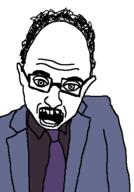 clothes ear glasses hair necktie open_mouth soyjak suit variant:unknown // 338x485 // 9.1KB