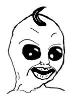 baby deformed hair half_open_mouth oh_my_god_she_is_so_attractive smile soyjak subvariant:charlie variant:chudjak // 622x858 // 120.2KB