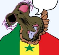 bloodshot_eyes brown_skin brown_troonjak crying flag flag:senegal open_mouth rope series:coonfags soyjak speech_bubble speech_bubble_empty suicide tongue trend:slopjak variant:bernd // 768x719 // 153.6KB