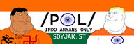 pol_(soyjak.party) 2soyjaks aryan black_hair blond blue_eyes brown_skin buff flag:india green_eyes hair indo-aryan meta:banner sharty soyjak_party soyjak_st subvariant:mexiaryan text variant:meximutt // 600x200 // 42.5KB