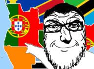 africa angola arm closed_mouth glasses hair hand map merge pointing portugal punisher_face smile soyjak stubble variant:a24_slowburn_soyjak variant:two_pointing_soyjaks // 623x460 // 171.7KB