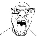 glasses open_mouth soyjak stubble variant:unknown white_background // 1507x1187 // 83.7KB