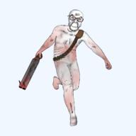 bandolier blood full_body holding_object holding_shotgun meta:tagme rage red_eyes running shading shotgun transparent_background variant:feraljak // 1500x1500 // 360.0KB