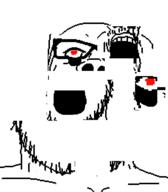 abstract decomposed glasses open_mouth red_eyes soyjak stubble variant:a24_slowburn_soyjak // 454x520 // 13.8KB