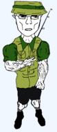 Fisherman buff closed_mouth clothes ear fishing fishing_hat fishing_rod full_body glasses green_shirt hat subvariant:unbotheredchud variant:chudjak // 549x1268 // 54.8KB