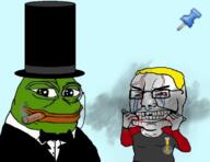 amphibian angry biting blood cigar frog how_the_fuck_wasnt_this_uploaded_earlier nas:pepe pepe_the_frog smoke smug soyteen subvariant:big-boy top_hat tuxedo variant:chudjak // 680x525 // 247.5KB