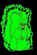 animal arm ear full_body glasses glowie glowing green green_skin hand leg open_mouth soyjak squirrel subvariant:feralsquirrel tail variant:feraljak // 340x512 // 73.4KB