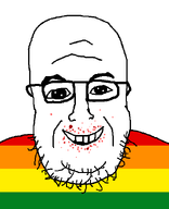 bald faggot flag:lgbt_pride_flag glasses happy herpes lgbt lgbt_flag sick smile soyjak std stubble teeth transparent_background variant:faggyjakky // 498x614 // 19.3KB