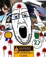 artist:keys atf award badge bleed blood consumerism crying gun gunshot open_mouth patches spade variant:ppp waco_siege warning wound // 1000x1233 // 4.7MB