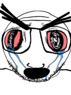 angry crying distorted glasses red_eyes soyjak stubble subvariant:lawrence variant:markiplier_soyjak // 481x643 // 128.8KB
