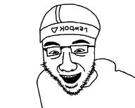 aliased clothes glasses hat neck open_mouth stubble teeth_showing variant:underwearjak // 601x483 // 11.4KB