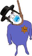 bloodshot_eyes clothes crying ear full_body glasses hanging hat judaism open_mouth pacifier rope soyjak star_of_david suicide tongue variant:chudjak // 321x548 // 80.6KB