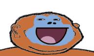 animal awesome_face bleppsama blue ear hair monkey open_mouth orange smile soyjak stubble subvariant:massjak subvariant:wholesome_soyjak variant:gapejak // 486x292 // 47.8KB