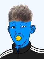 blue_skin closed_mouth series:x_inmigrants track_suit twitter variant:kuzjak zoomer zoomer_hair // 810x1080 // 237.5KB