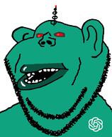antenna artificial_intelligence big_lips chatgpt ear green_skin red_eyes soyjak stubble subvariant:impish_amerimutt teeth variant:impish_soyak_ears // 598x726 // 40.3KB