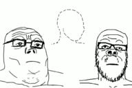 2soyjaks animated closed_mouth glasses mustache neutral outline soyjak stubble variant:a24_slowburn_soyjak variant:tony_soprano_soyjak wojak // 1034x692 // 236.6KB
