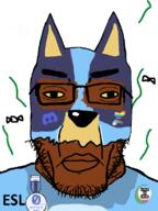 bluey bluey_pedo deviantart discord discord_logo_facial_mark facial_mark faggot fnf_pedo furfag series:esl_pedo_league subvariant:chudplier troon // 600x800 // 66.0KB