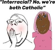 blush brown_skin catholic catholicism daddy's_girl female latino miscegenation pink_hair subvariant:wholesome_soyjak variant:gapejak // 919x848 // 115.5KB