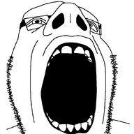 animated closed_mouth eating glasses open_mouth poop soyjak stubble subvariant:cobson_up variant:cobson // 697x1295 // 1.1MB