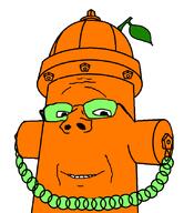 fire_hydrant froot glasses leaf orange_skin smile soyjak stubble subvariant:wholesome_soyjak variant:gapejak // 768x844 // 57.5KB