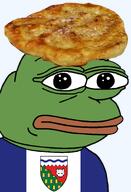 amphibian bald bannock bread canada canadian closed_mouth clothes country flag flag:northwest_territories food frog green_skin irl lips looking_at_you nas nas:pepe northwest_territories pepe_the_frog providence series:pepe_hat transparent_background tshirt // 1008x1479 // 793.6KB