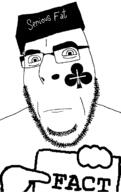 bbw clover clubs fact fat glasses hand looking_at_you pointing serious serious_fat serious_hat sign stubble subvariant:clubson variant:cobson // 775x1232 // 59.3KB