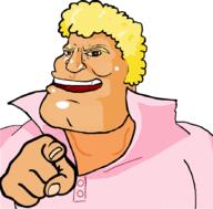 blond brody_foxx hand looking_at_you open_mouth pink_shirt pointing pointing_at_viewer subvariant:mexiaryan unbothered variant:meximutt yo_mama // 886x872 // 180.0KB