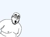 ear fat glasses nipple open_mouth soyjak stubble variant:unknown // 800x600 // 8.0KB