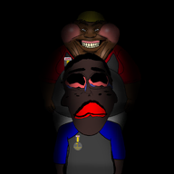 award black_hair blue_shirt creepy dark darkness evil_intentions eyebrows glasses grey_pants grey_shirt grin gynaecomastia imminent_death jartynigger mutt nigger nigger_lips red_cheeks red_eyes red_lips red_shirt scary series:fusionjaks shartycuck spooky subvariant:branigger subvariant:fat_alicia subvariant:grinninghunky subvariant:hunky_twink_sex_machine subvariant:jartycuck teeth teeth_showing variant:alicia variant:brandon variant:chudjak yellow_hair // 1742x1742 // 822.9KB