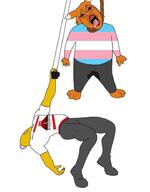 doomentio doomposting doomverse furry gigachad hanging homer_simpson kyuka_fox kyukafox lynching open_mouth redraw rope ruinaversal soyjak suicide tongue tranny variant:bernd yellow_skin // 720x923 // 31.6KB