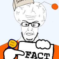 award beard big_brain brain chad fact fact_check glasses orange reddit serious serious_hat sign smart variant:jakub // 1280x1280 // 334.0KB