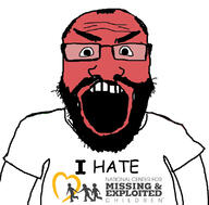 angry balding beard clothes glasses hair i_hate open_mouth pedophile red_face soyjak subvariant:science_lover text tshirt variant:markiplier_soyjak // 800x789 // 93.8KB