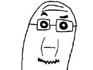 confused glasses neutral raised_eyebrow soyjak stubble variant:jimothy // 255x191 // 3.4KB