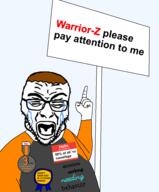 Warrior-Z(user) arm attention_whore award badge beard brown_hair chud_(soybooru) closed_eyes clothes crying dan hand hello_my_name_is_(sticker) name_tag open_mouth pointing screaming sign soybooru soyjak text transparent_background variant:abortion_lover variant:rupturejak // 794x960 // 123.1KB