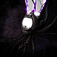 adverb_preposition_article_noun_preposition_noun album_cover artist:unknown beam eldritch glasses glowing glowing_eyes horror light monster music open_mouth tentacle variant:gapejak // 2048x2048 // 5.6MB