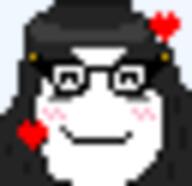 closed_eyes clothes glasses hair happy heart tanmoji variant:soytan // 32x31 // 688