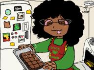 africa arm baking black_lives_matter black_skin bloodshot_eyes blush brown_eyes brownie christmas_tree clothes drawn_background fridge glasses glove hair hand linux nigger nigger_weed op_is_from_south_sentinel_island op_loves_to_watch_child_porn sticky_note stove subvariant:soyniqua text tongue variant:soytan // 658x491 // 25.4KB
