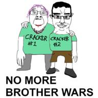 chud chud_troon_alliance crackers friendship glasses no_more_brother_wars text tranny troon variant:bernd variant:chudjak // 1000x1000 // 250.5KB