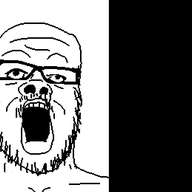 animated glasses glitch mustache open_mouth soyjak stubble variant:a24_slowburn_soyjak // 841x520 // 336.2KB